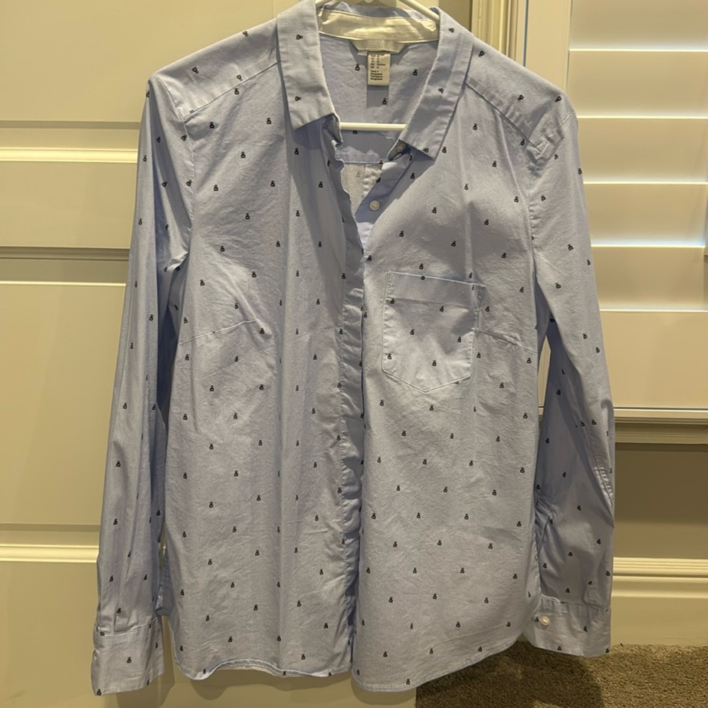 H & M button up size US 12 with ladybugs